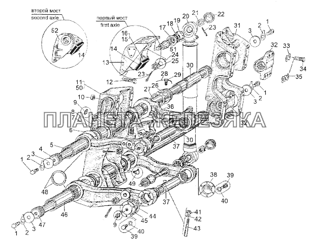 Подвеска передняя 742953-2901010 МЗКТ-74296