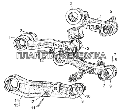 Рычаги подвески МЗКТ-74296