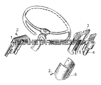 Установка кожухов рулевой колонки МЗКТ-74296