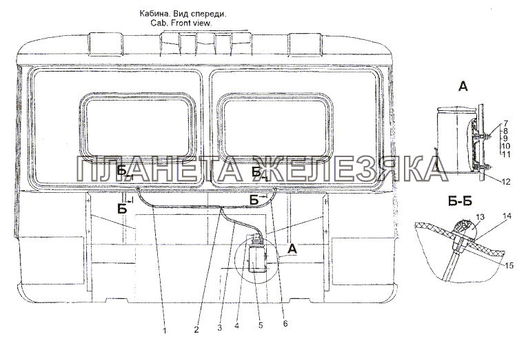 Установка омывателя МЗКТ-74296