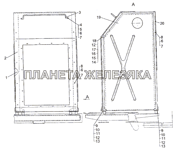 Установка ограждения и крыльев задних МЗКТ-74296