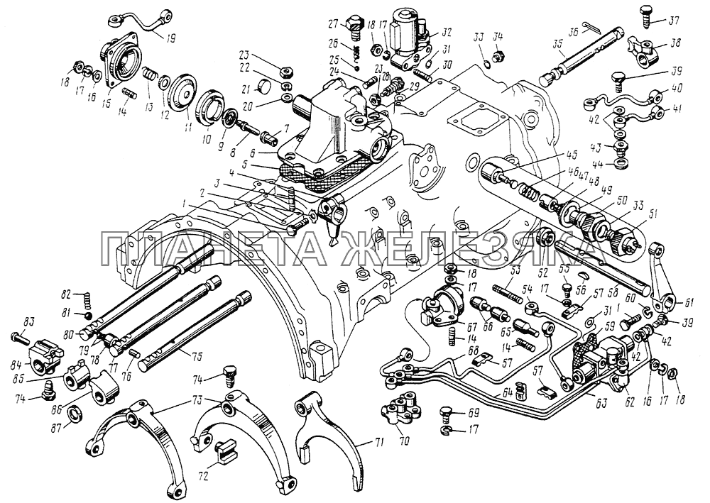 Детали коробки передач МЗКТ-79092