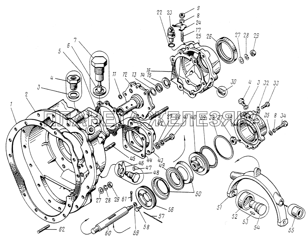 Детали коробки передач МЗКТ-79092