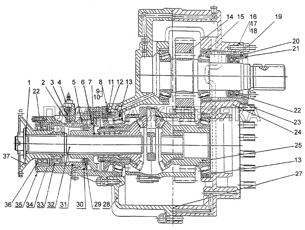 Редуктор привода МЗКТ-79092