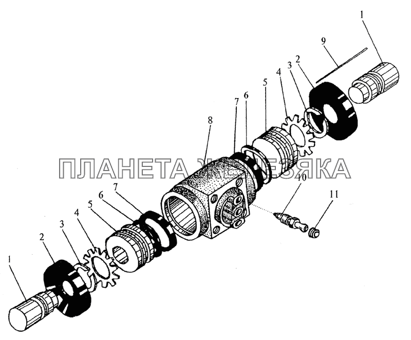 Цилиндр колесного тормоза МЗКТ-79092 Цилиндр колесного тормоза МЗКТ-79092