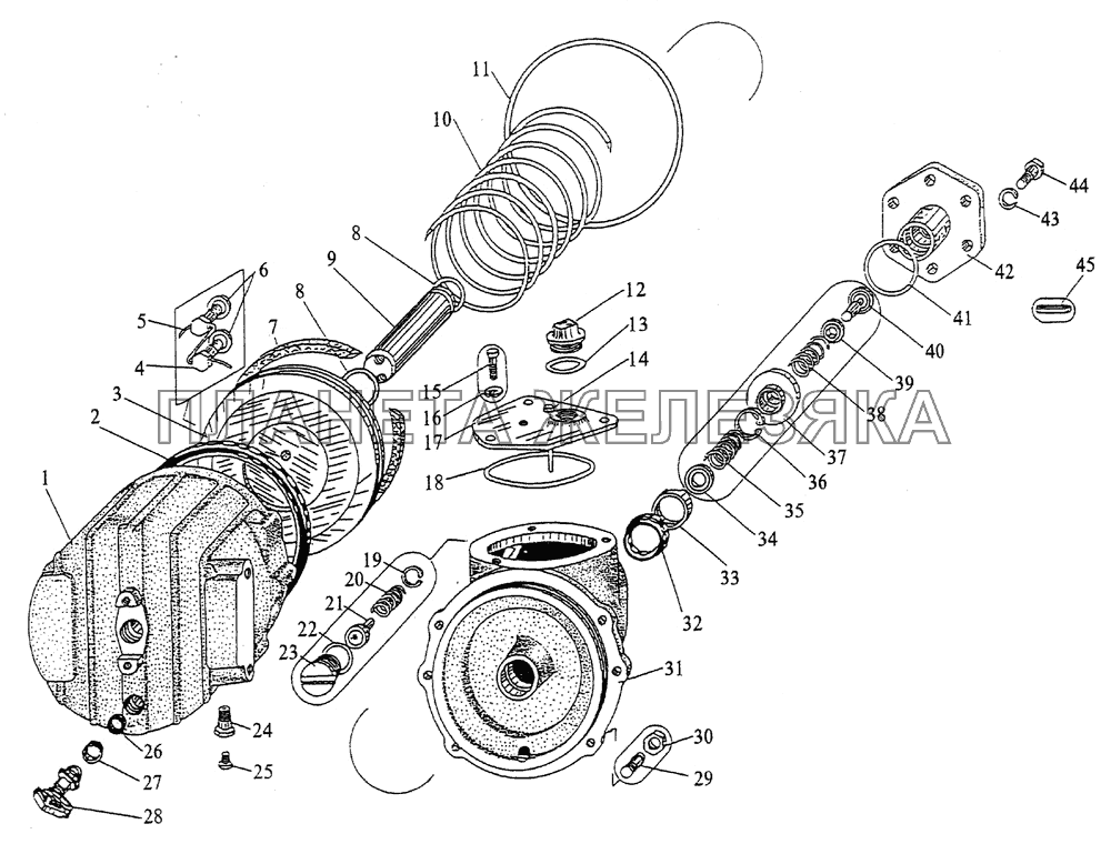 Главный тормозной цилиндр МЗКТ-79092