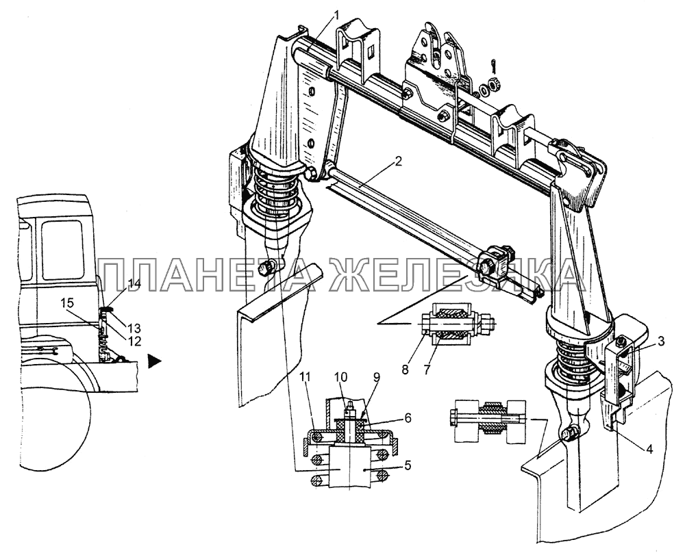 Подвеска кабины МЗКТ-79092