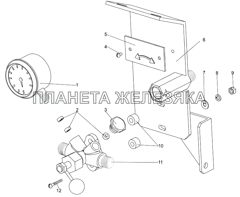 Щит агрегатов воздушной системы МЗКТ-7930-200