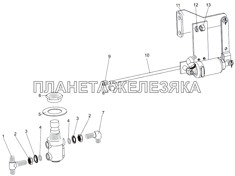 Установка агрегатов моторного тормоза МЗКТ-7930-200