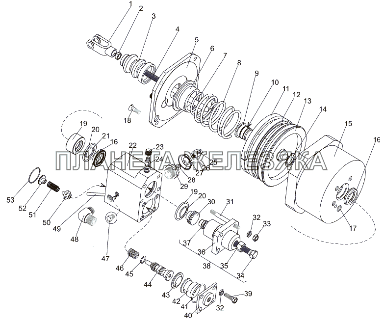 Усилитель пневмогидравлический МЗКТ-7930-200