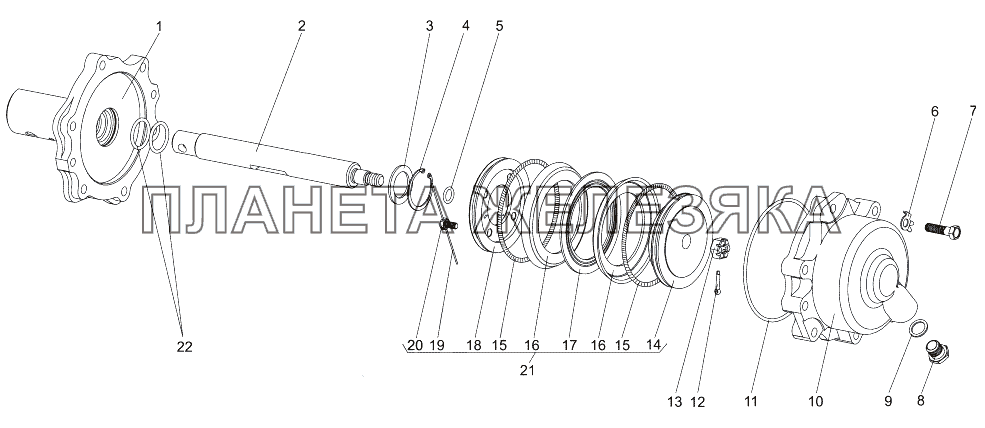 Цилиндр с поршнем МЗКТ-7930-200