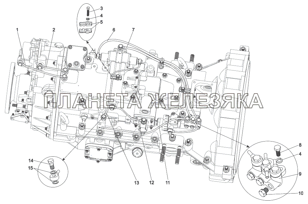 Установка воздухопроводов МЗКТ-7930-200