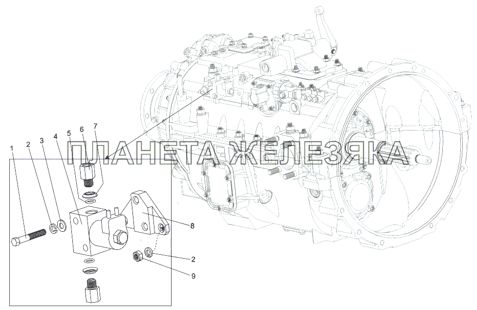 Установка клапана электромагнитного МЗКТ-7930-200