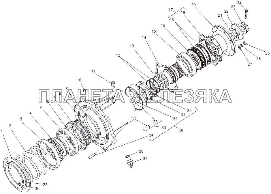 Механизм отбора мощности 7930-1810010 МЗКТ-7930-200