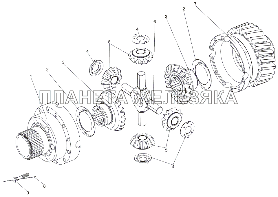 Дифференциал межосевой 7930-2326010 МЗКТ-7930-200