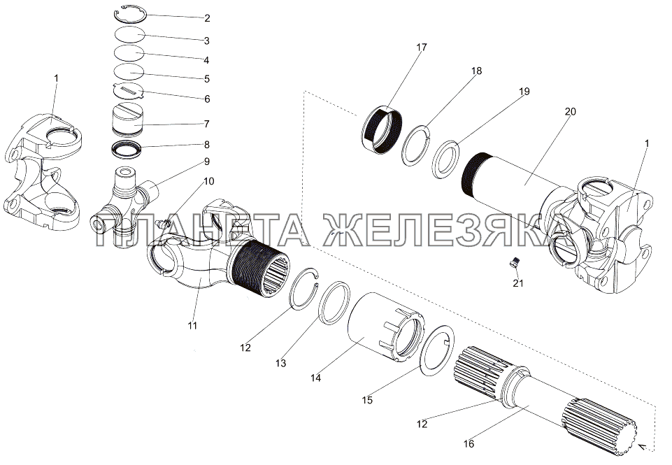 Вал карданный полуосевой 7909-2303100 МЗКТ-7930-200