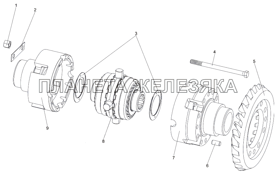 Дифференциал 7930-2403010-01 МЗКТ-7930-200