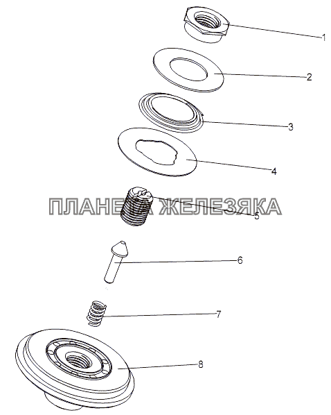 Крышка нижняя 543-2905380-10 МЗКТ-7930-200