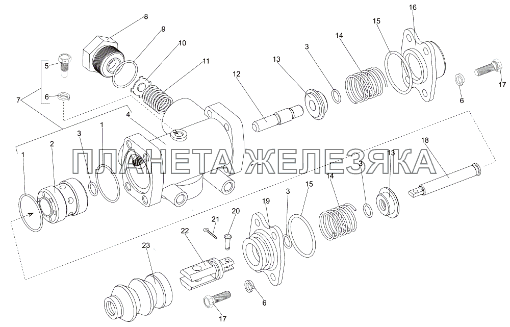 Кран накачки шин 543-4222010-21 МЗКТ-7930-200