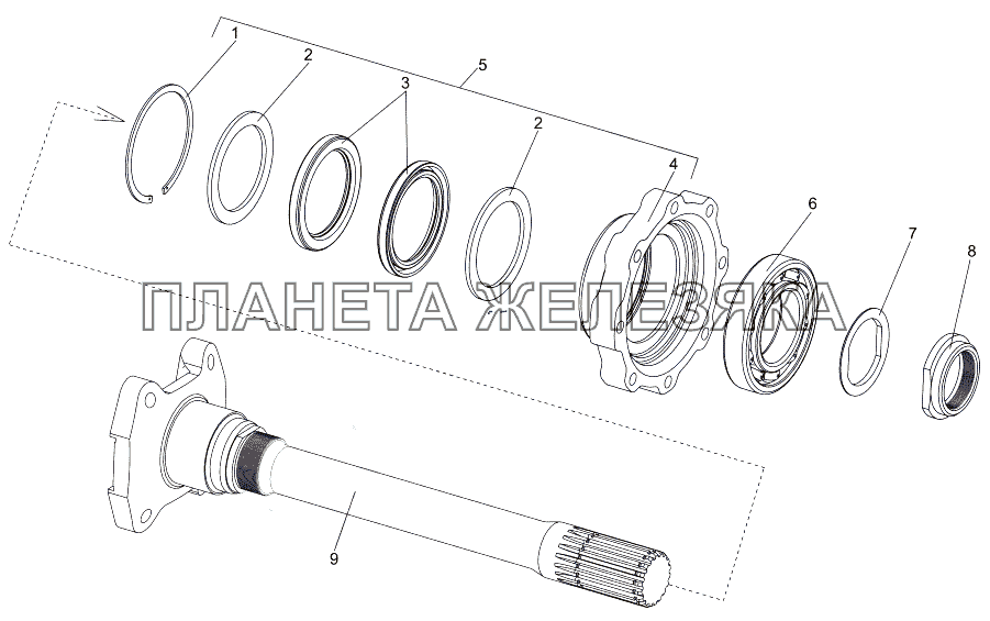 Полуось 7930-2303071-10 МЗКТ-7930-200