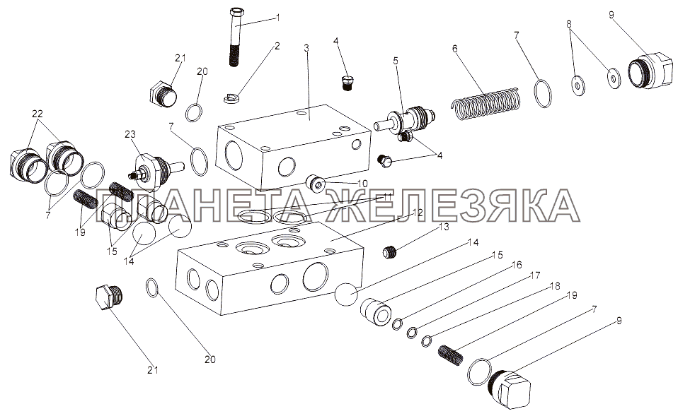 Блок клапанов 79092-3420010 МЗКТ-7930-200