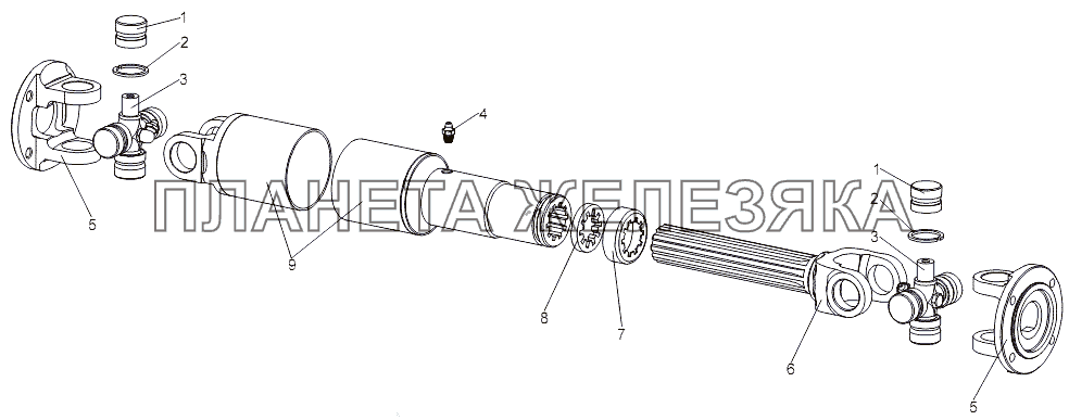 Вал карданный 7930-3422030 МЗКТ-7930-200