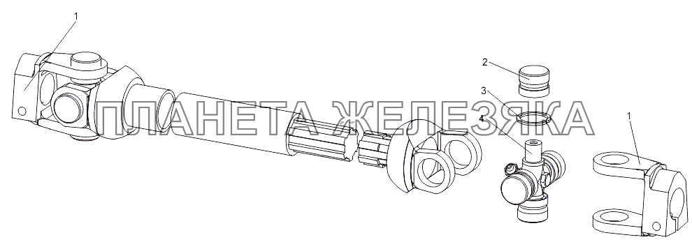 Вал карданный 7930-3444050 МЗКТ-7930-200