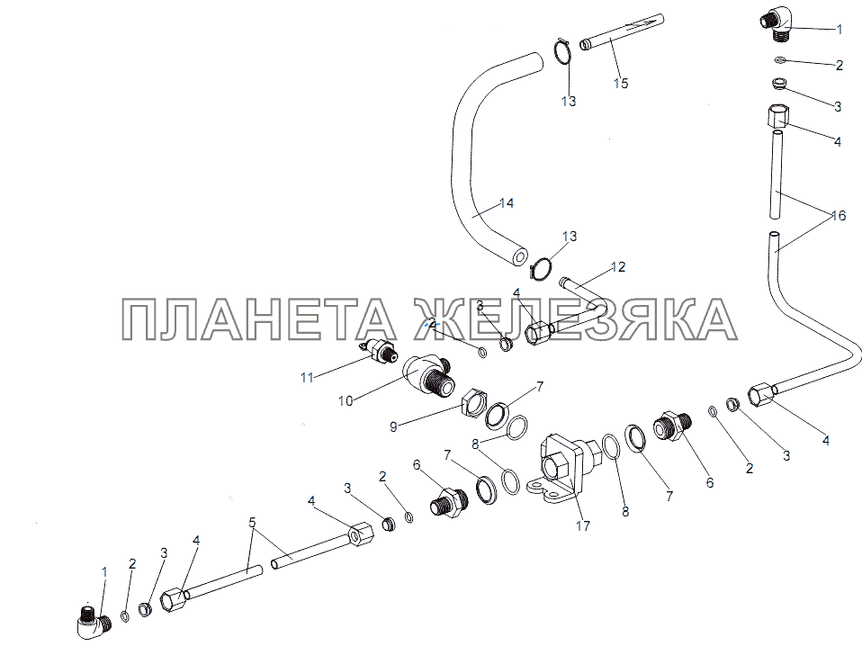 Установка клапана двухмагистрального МЗКТ-7930-200