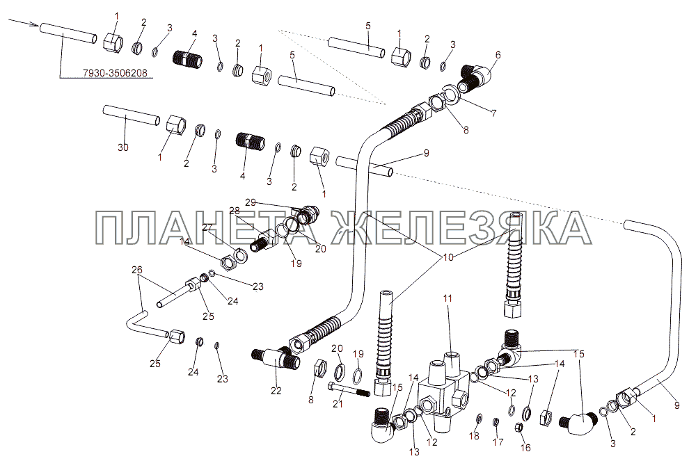 Установка клапана тройного защитного МЗКТ-7930-200