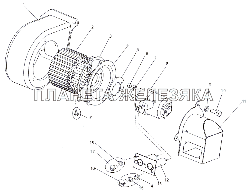 Вентилятор 543-3703710 МЗКТ-7930-200