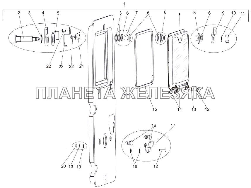 Установка окна двери МЗКТ-7930-200