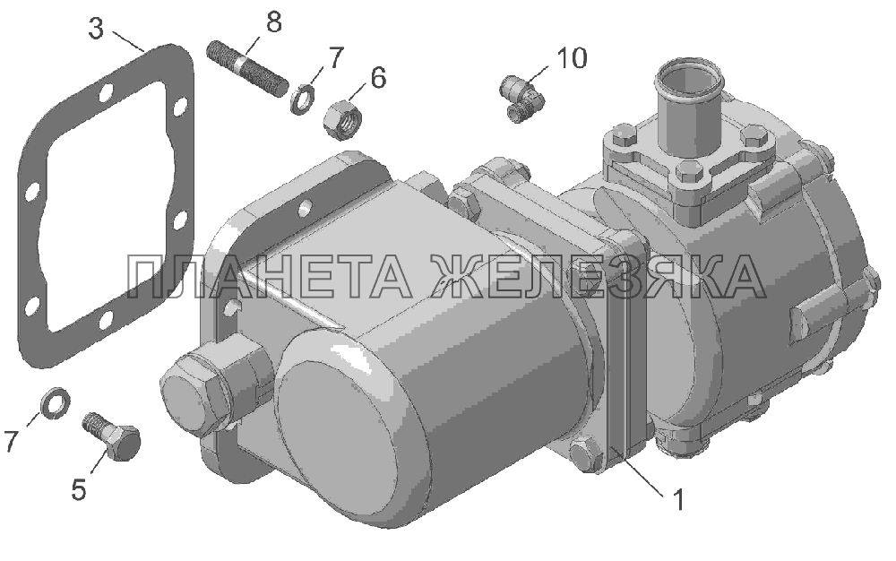 45143-4202001 Установка коробки отбора мощности с насосом НефАЗ-45144-8600001 45143-4202001 Установка коробки отбора мощности с насосом НефАЗ-45144-8600001