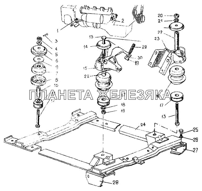 Подвеска двигателя ПАЗ-3205-110