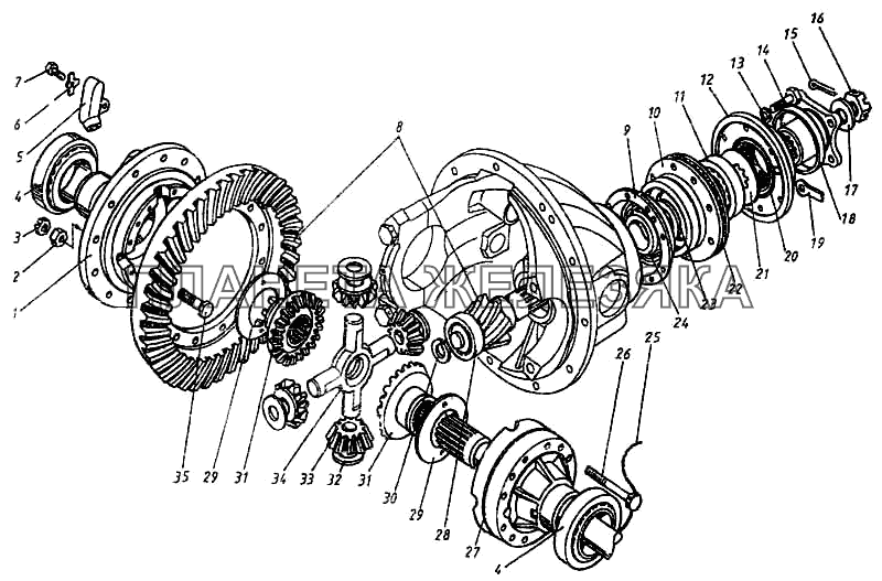 Дифференциал заднего моста ПАЗ-3205-110