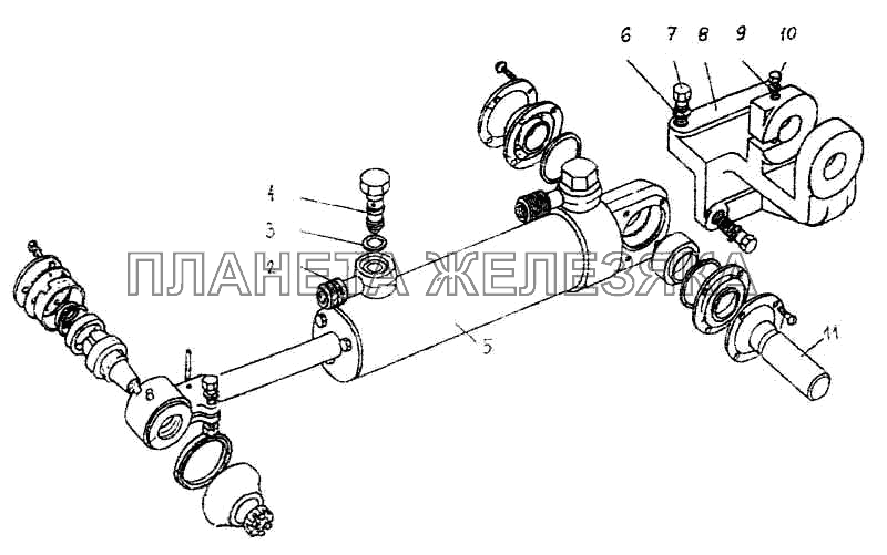 Цилиндр ГУР ПАЗ-3205-110