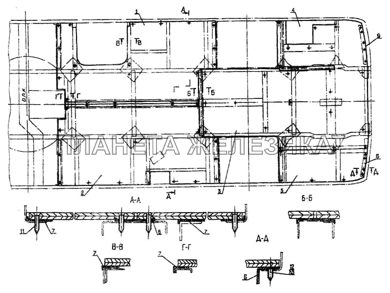 Настил пола ПАЗ-3205-110