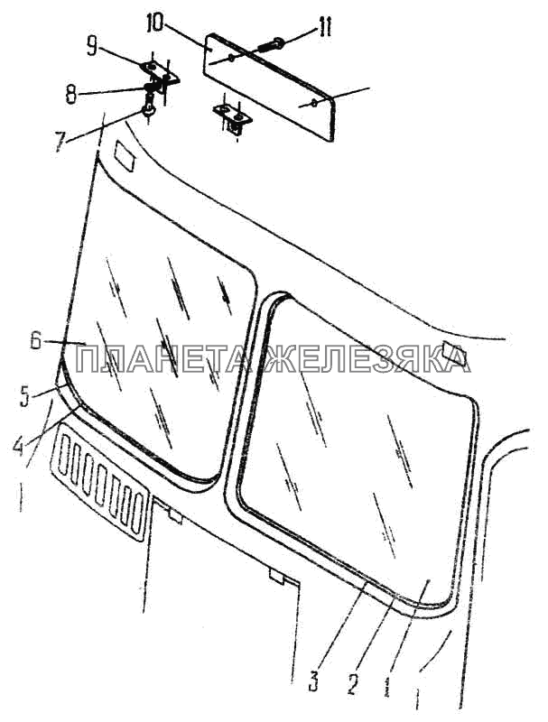 Ветровое стекло ПАЗ-3205-110