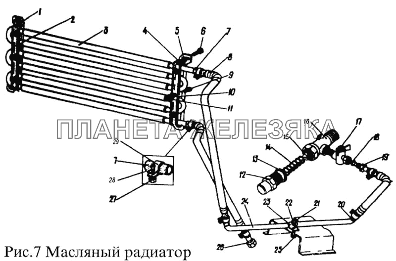 Масляный радиатор ПАЗ-3205