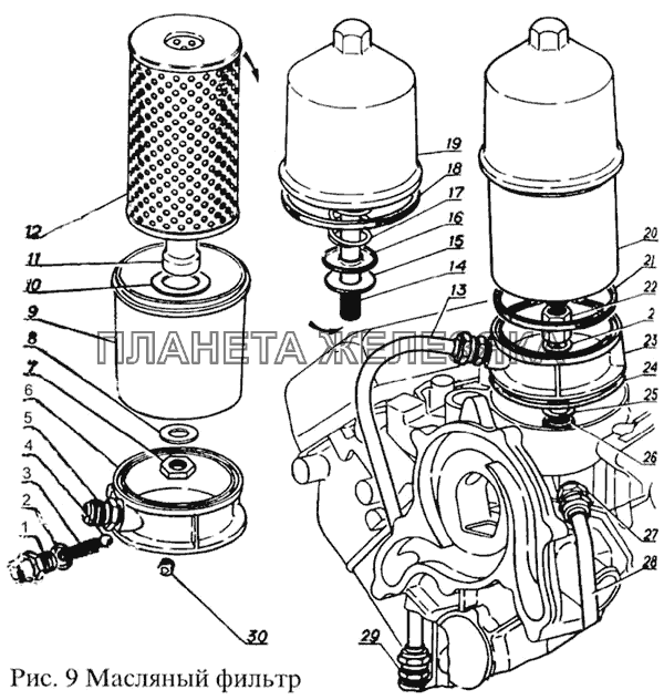 Фильтр масляный ПАЗ-3205 Фильтр масляный ПАЗ-3205