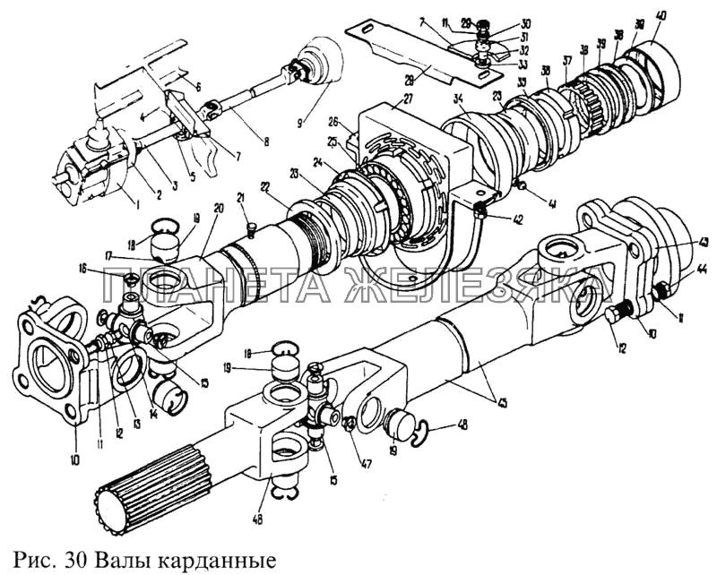 Валы карданные ПАЗ-3205