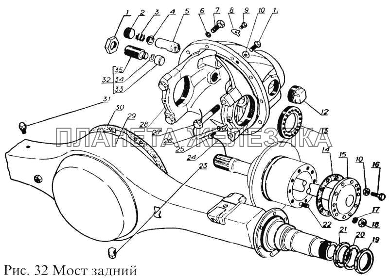 Мост задний ПАЗ-3205