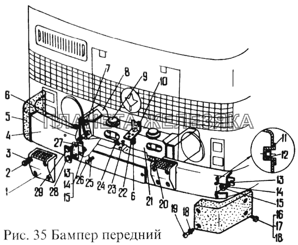 Бампер передний ПАЗ-3205