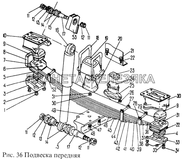 Подвеска передняя ПАЗ-3205 Подвеска передняя ПАЗ-3205