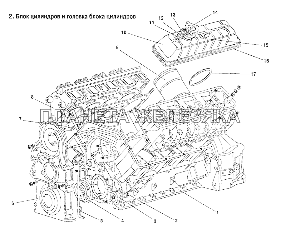 Блок цилиндров и головка блока цилиндров ПАЗ-32053