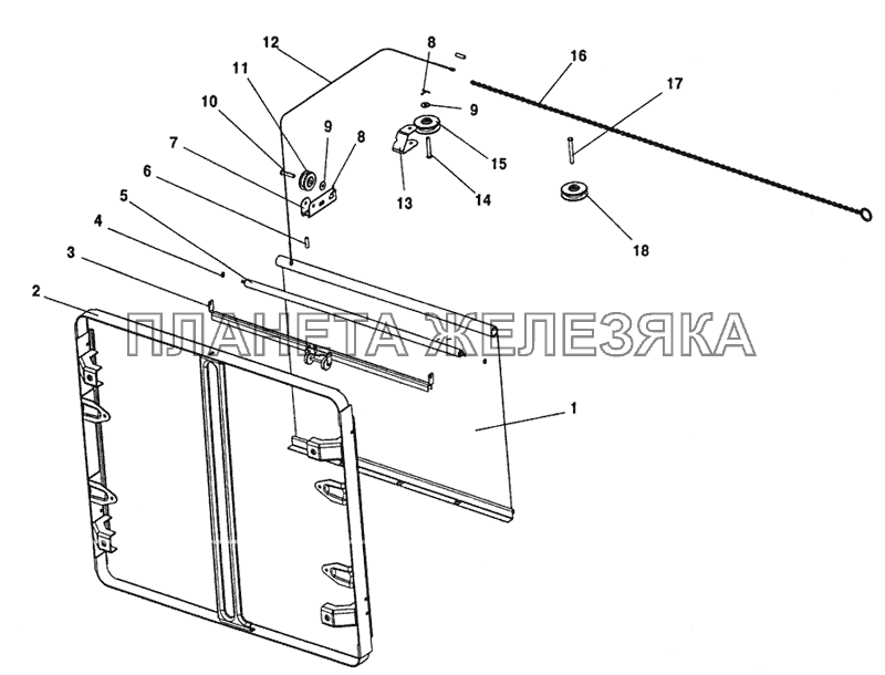 Шторка радиатора системы охлаждения двигателя ПАЗ-32053