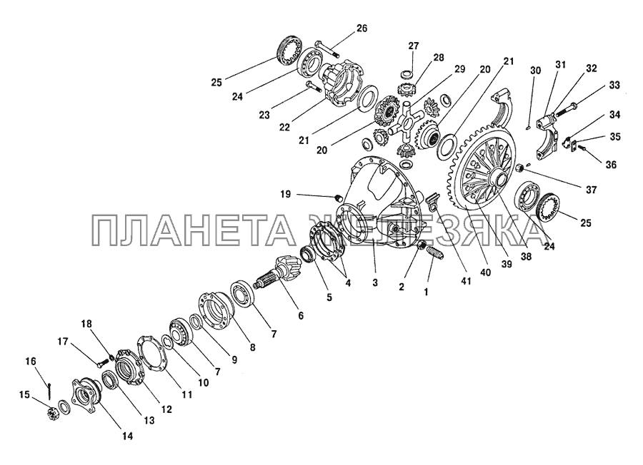 Редуктор заднего моста и дифференциал (пр-ва ЗАО 