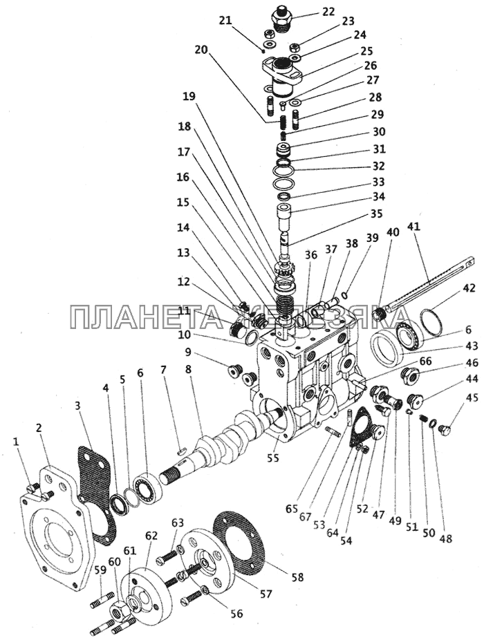 Топливный насос высокого давления ПАЗ-4230