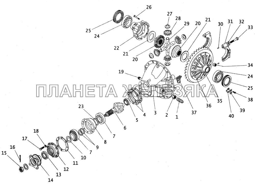 Редуктор заднего моста и дифференциал ПАЗ-4230