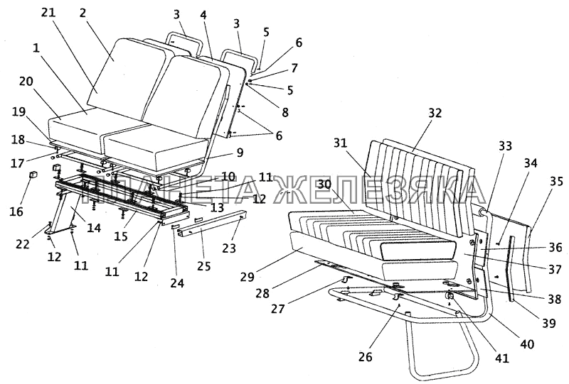 Сиденья пассажирские ПАЗ-4230