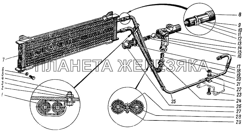 Радиатор смазочной системы ПАЗ-672М